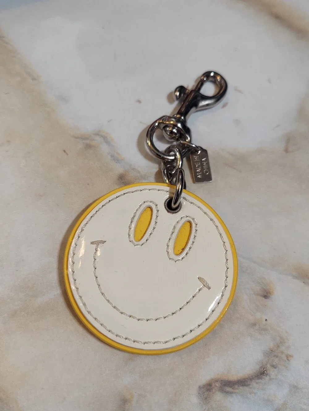 Vintage Coach Smiley Face Colorblock💛🤍